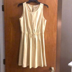 Yellow and white striped sundress